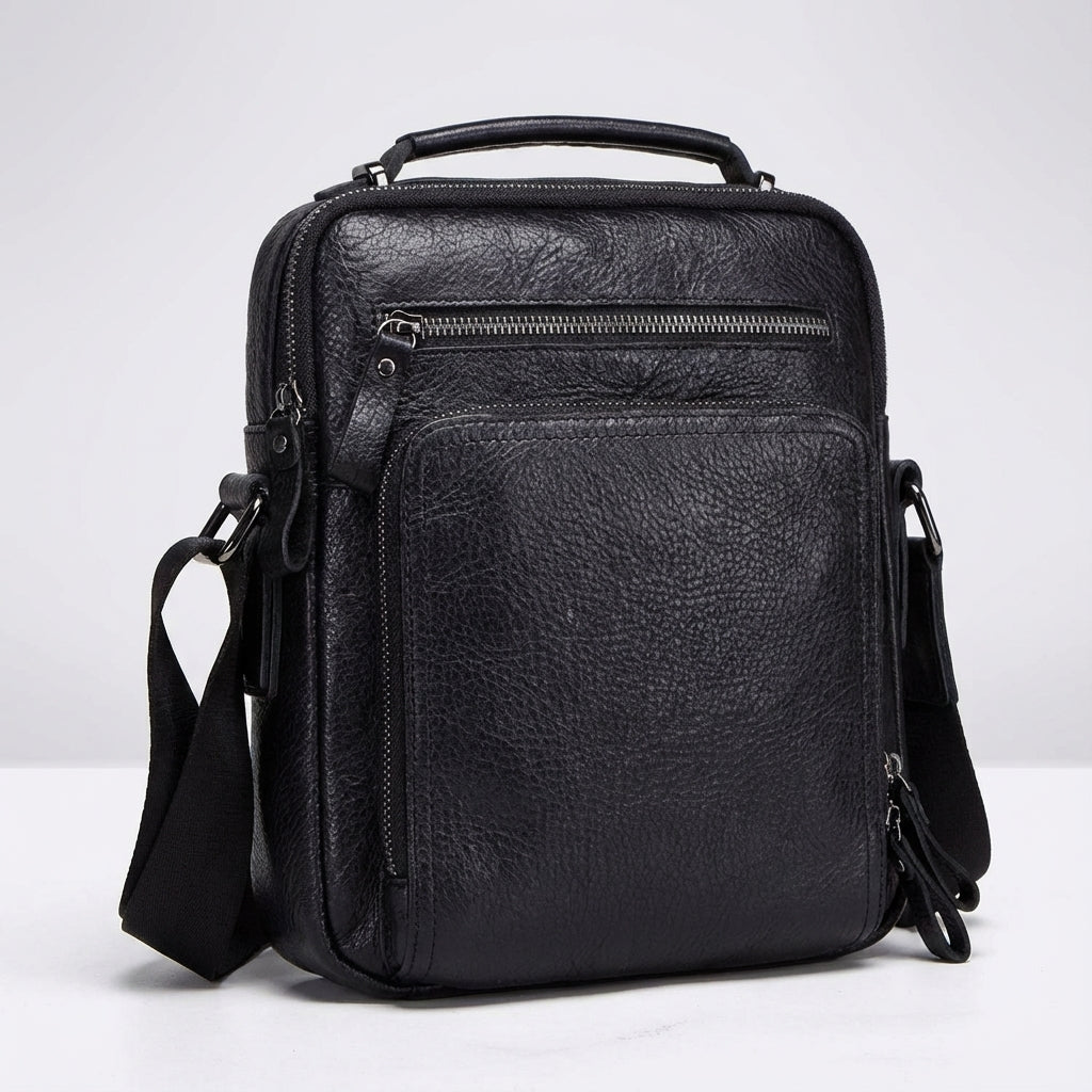 Compacte Leren Messenger Tas - EnduraBag