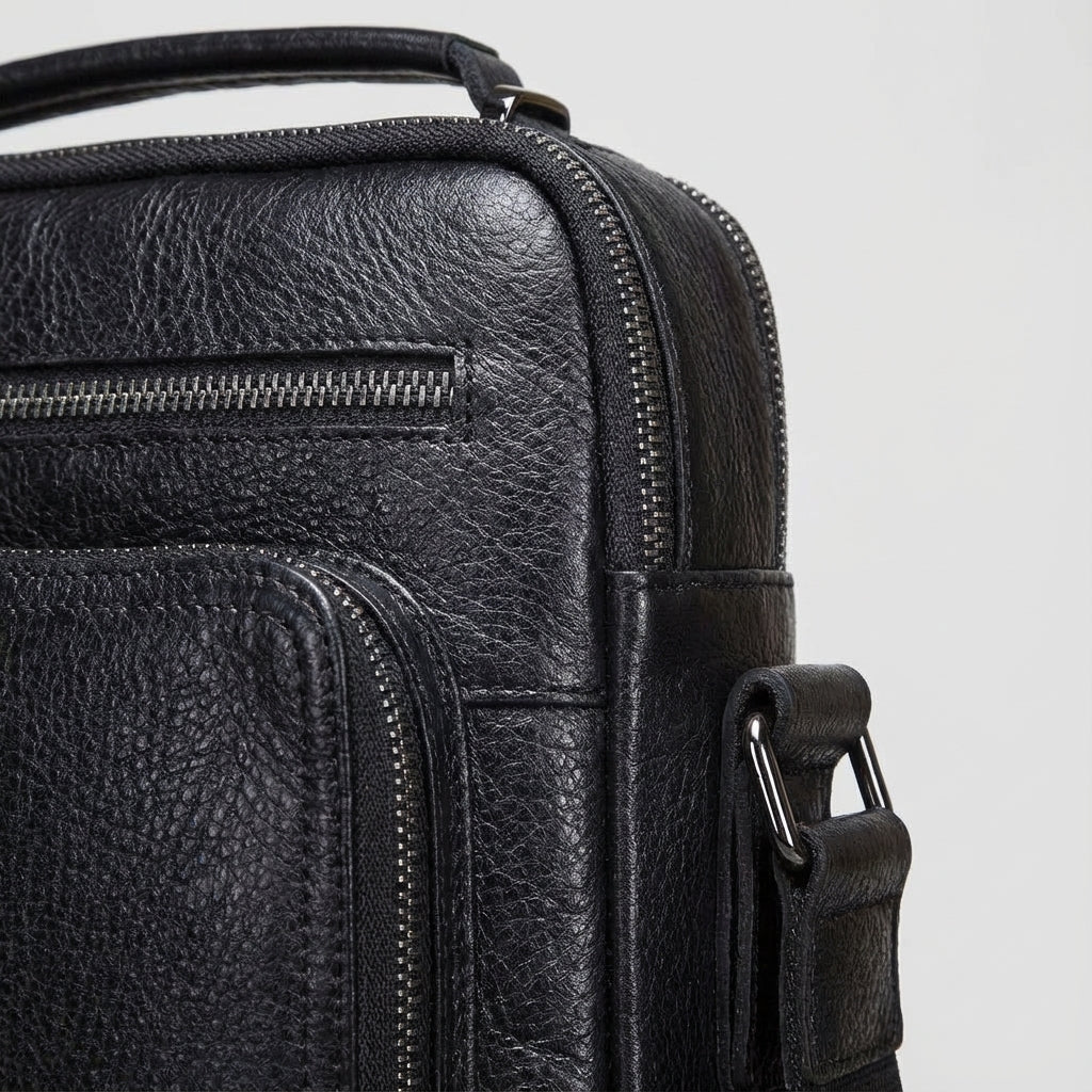 Compacte Leren Messenger Tas - EnduraBag