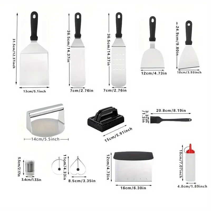 Comprehensive 18-Piece Outdoor BBQ Tool Set - GrillFolk
