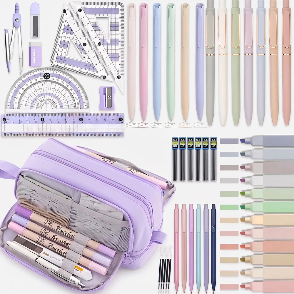 Comprehensive Pastel Desk Stationery Set - Velinor