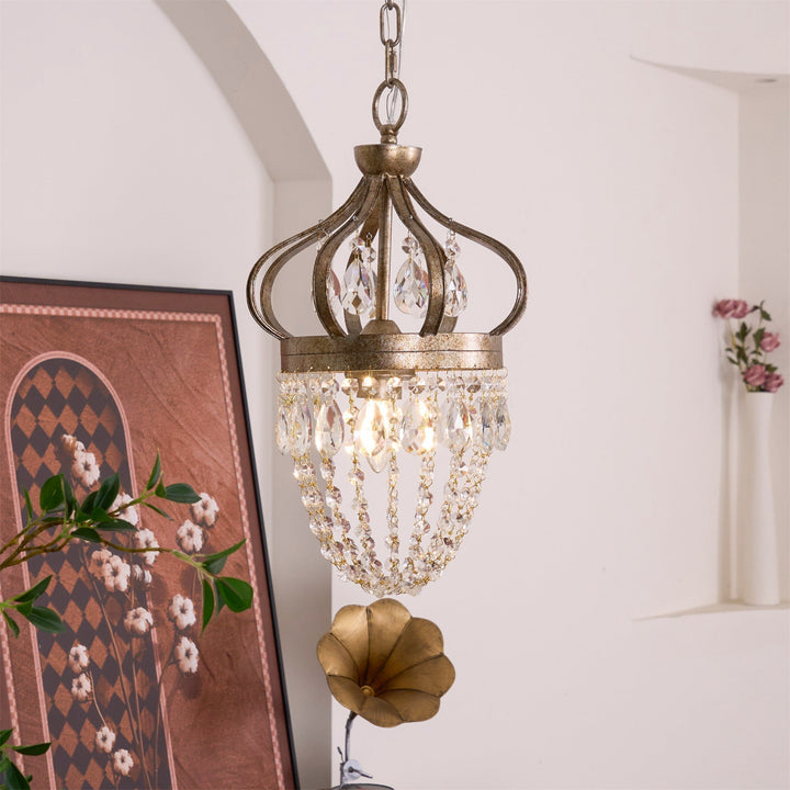 Crown Shaped Antique Style Ceiling Chandelier - Splendrix