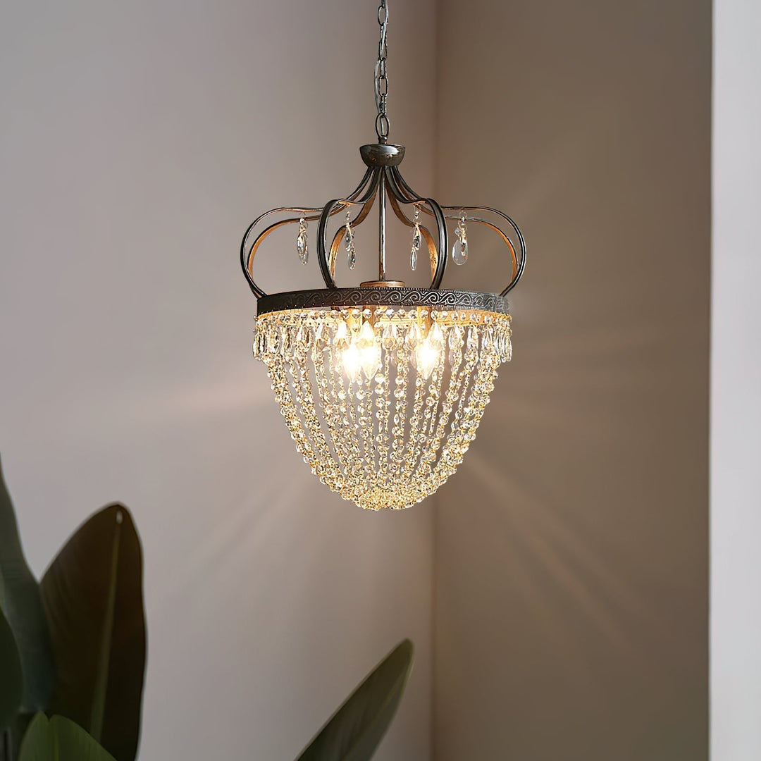 Crown Shaped Antique Style Ceiling Chandelier - Splendrix
