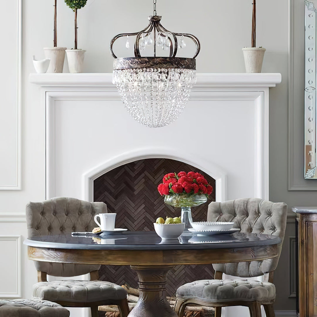 Crown Shaped Antique Style Ceiling Chandelier - Splendrix