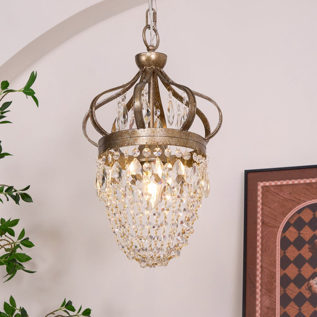 Crown Shaped Antique Style Ceiling Chandelier - Splendrix