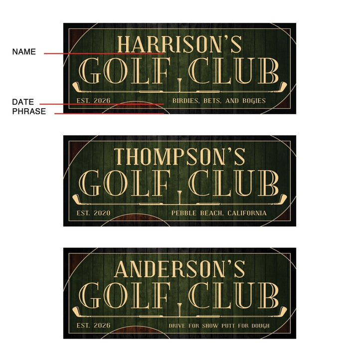 Customisable Rectangular Golf Sign - Parvanta