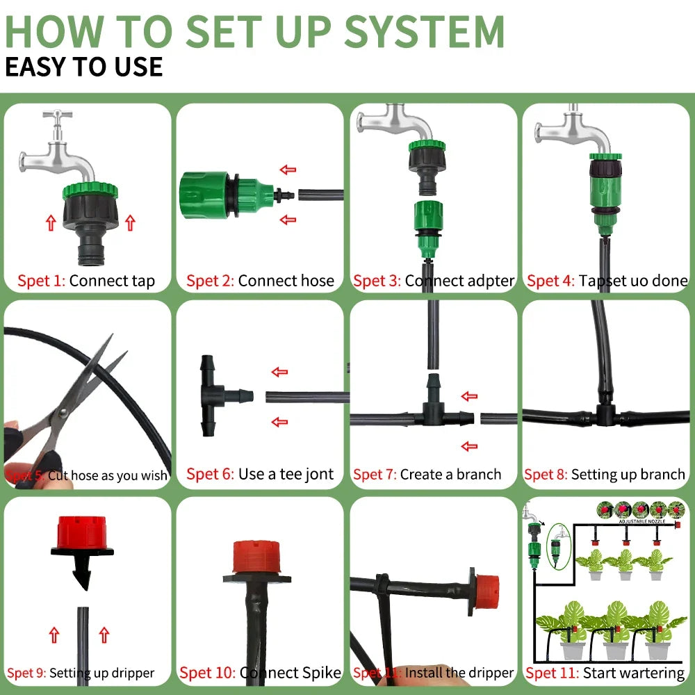Customizable Garden Drip Irrigation System - Dripix