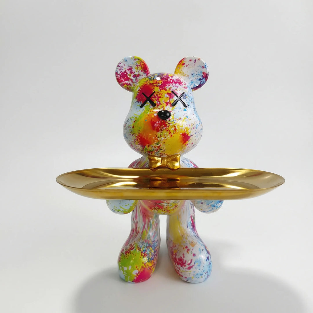 Decoratief Berenbeeldje Met Dienblad - Trayono