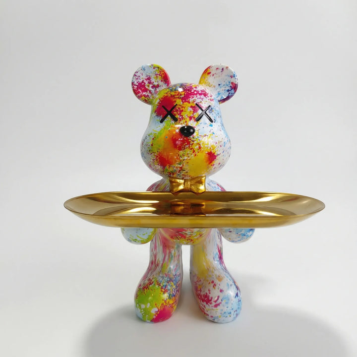 Decoratief Berenbeeldje Met Dienblad - Trayono