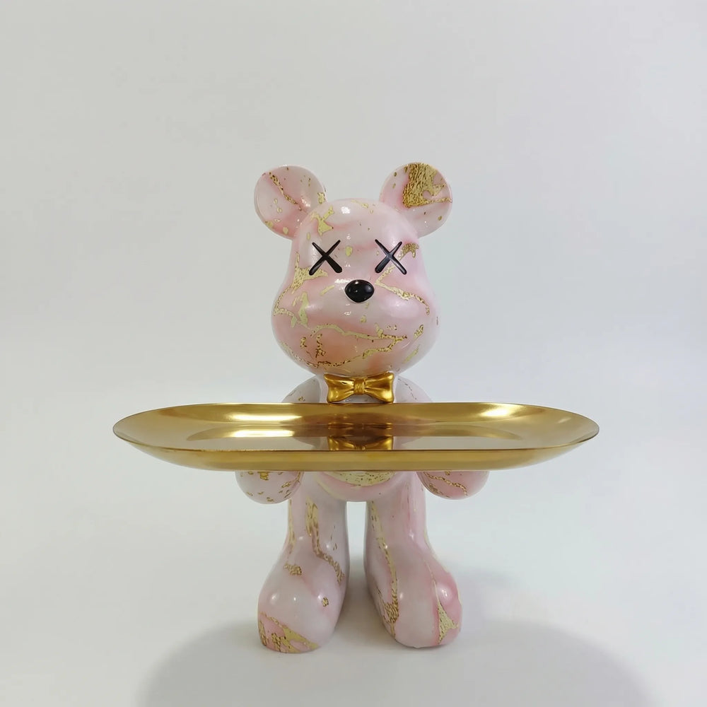 Decoratief Berenbeeldje Met Dienblad - Trayono