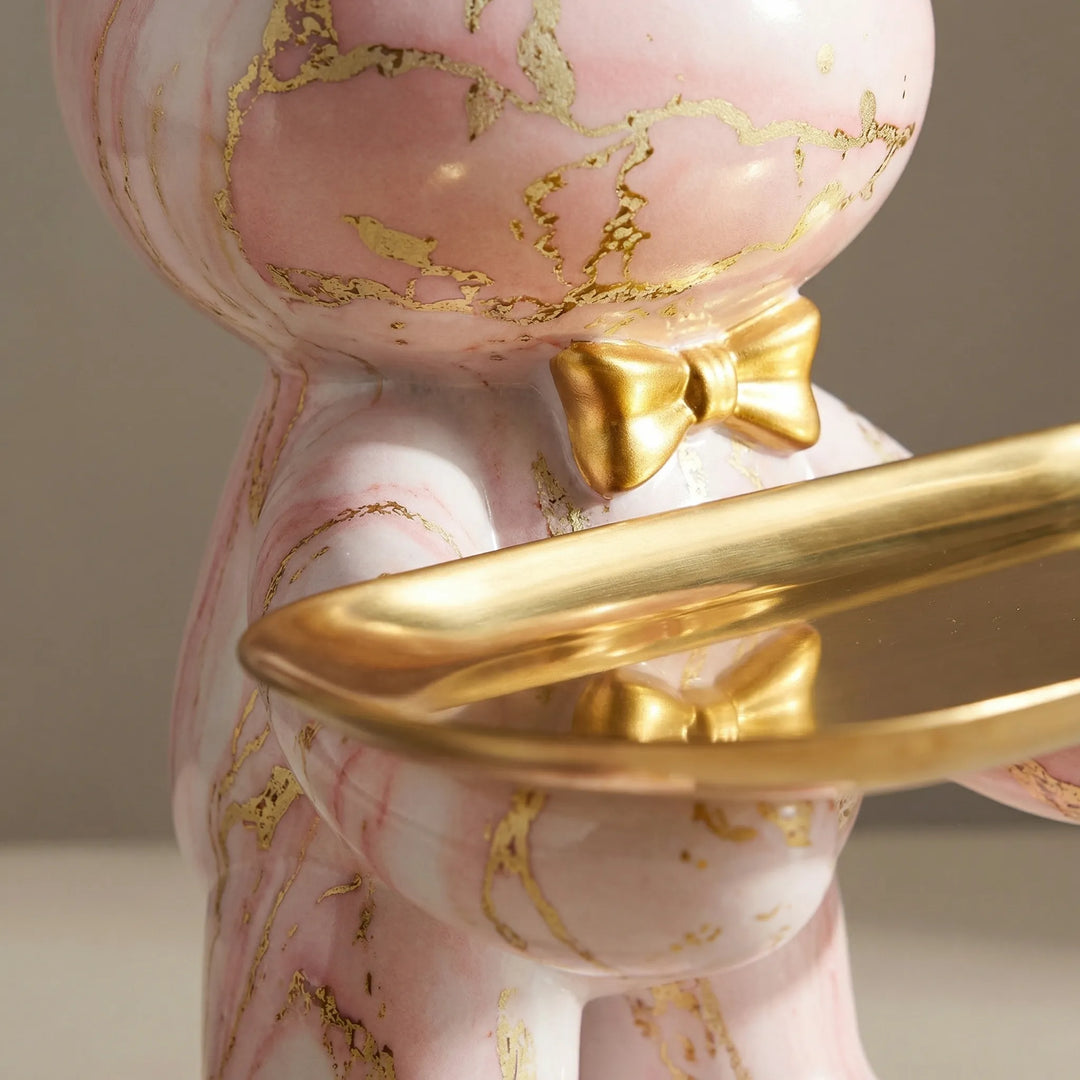 Decoratief Berenbeeldje Met Dienblad - Trayono