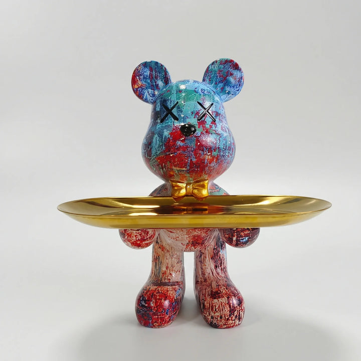 Decoratief Berenbeeldje Met Dienblad - Trayono
