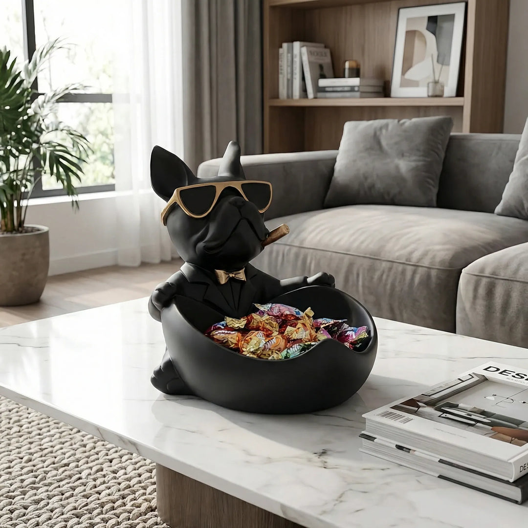 Decoratief Bulldogbeeldje Met Schaal - Pawvesto