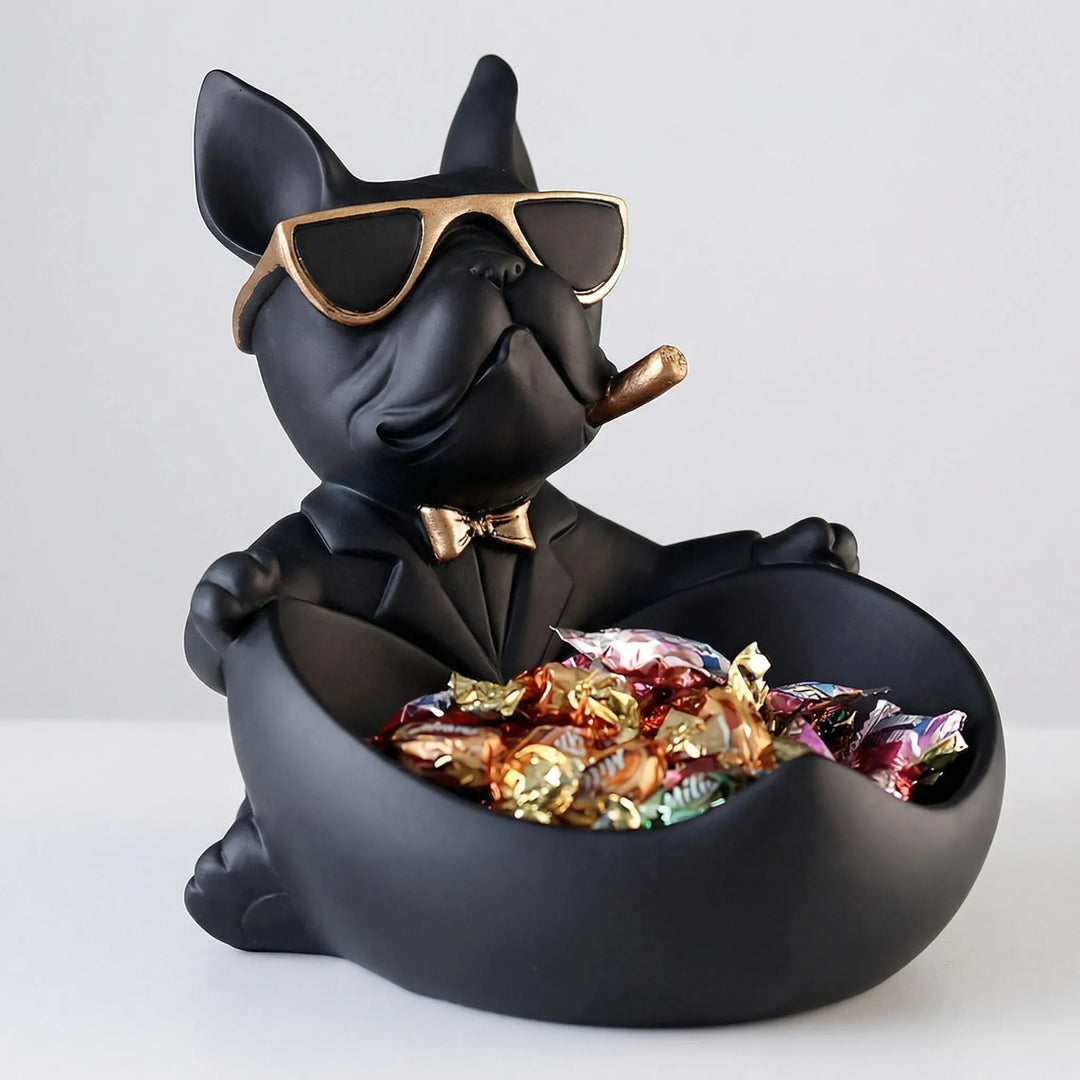 Decoratief Bulldogbeeldje Met Schaal - Pawvesto