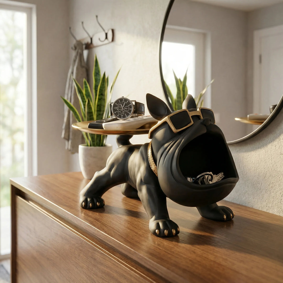 Decoratief Bulldoggenbeeldje Met Opbergfunctie - Pawvalet
