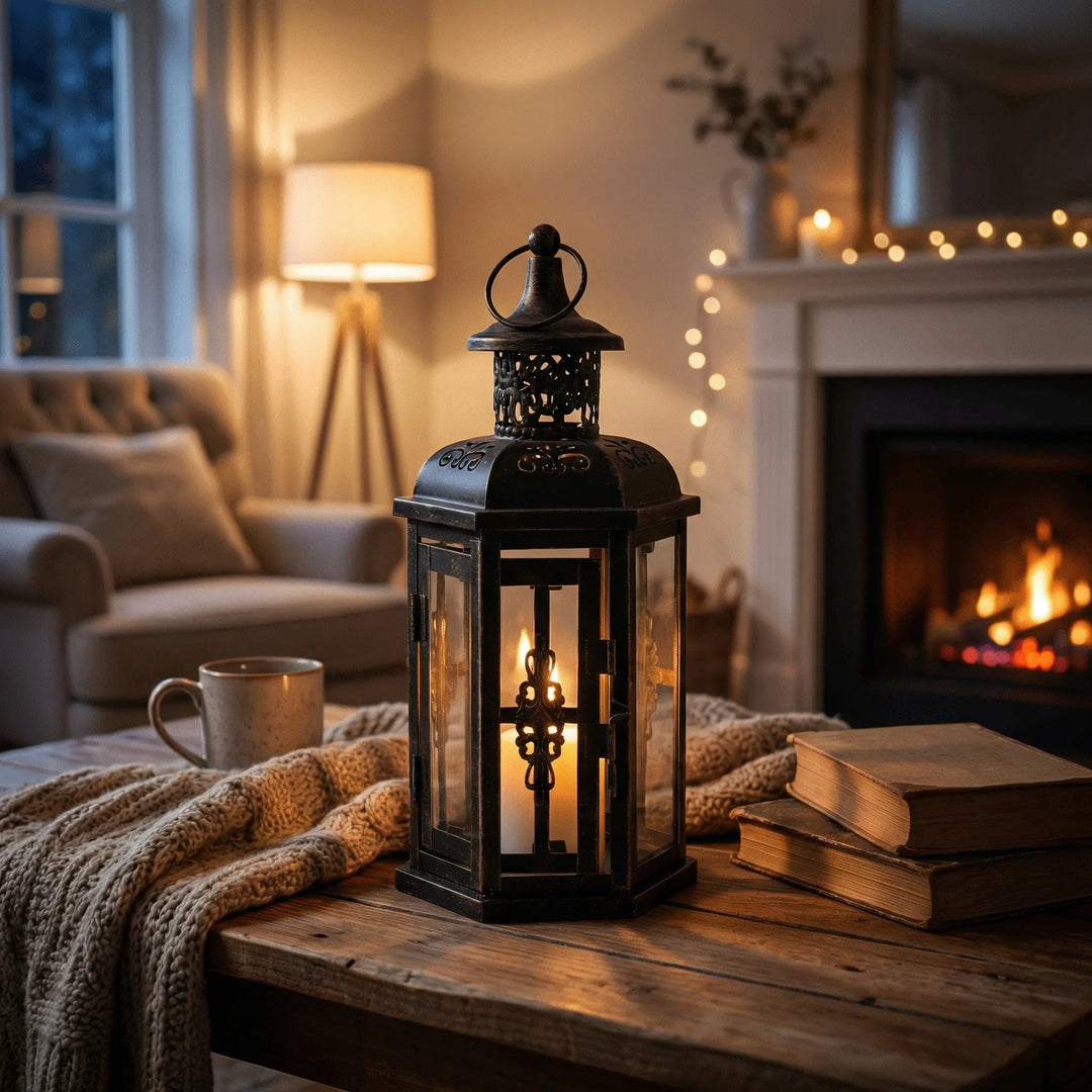 Decoratieve Kaarslantaarn In Vintage Stijl - Noctarell