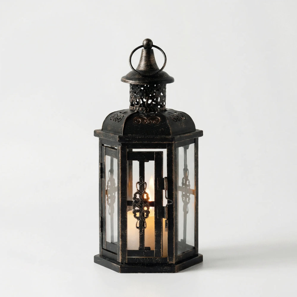 Decoratieve Kaarslantaarn In Vintage Stijl - Noctarell