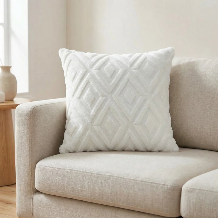 Decoratieve Kussenhoes Met 3D-Ruitpatroon - Rautiso