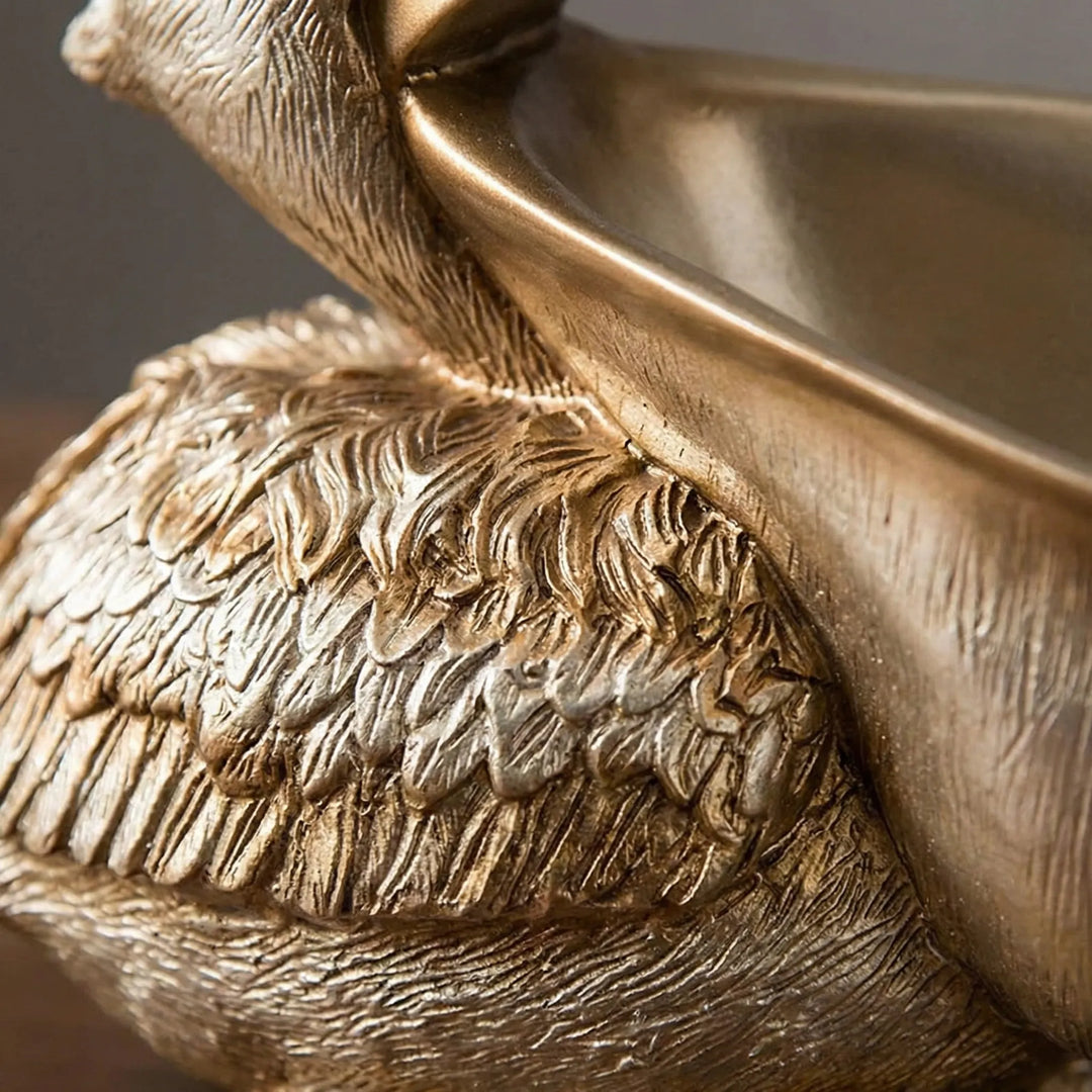 Decoratieve Pelikaanfiguur Met Bergvak - Goldnest