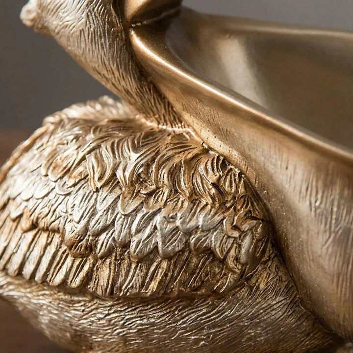 Decoratieve Pelikaanfiguur Met Bergvak - Goldnest