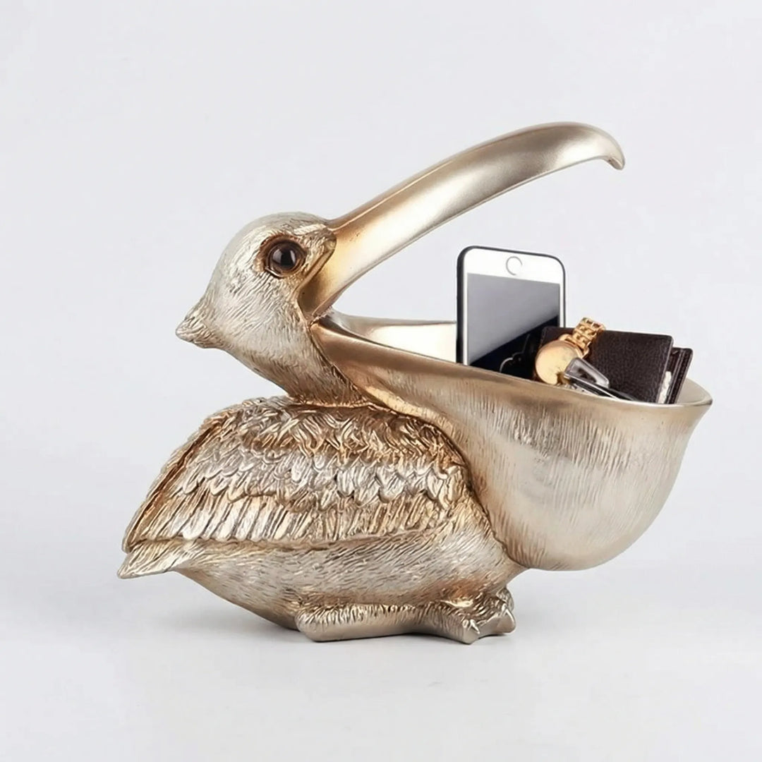 Decoratieve Pelikaanfiguur Met Bergvak - Goldnest