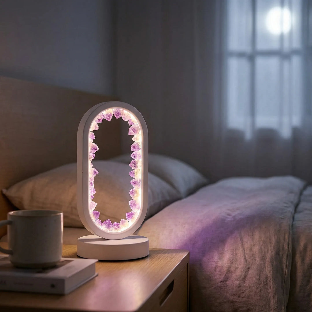 Decoratieve Tafellamp Met Echte Kristallen - Ametystglow