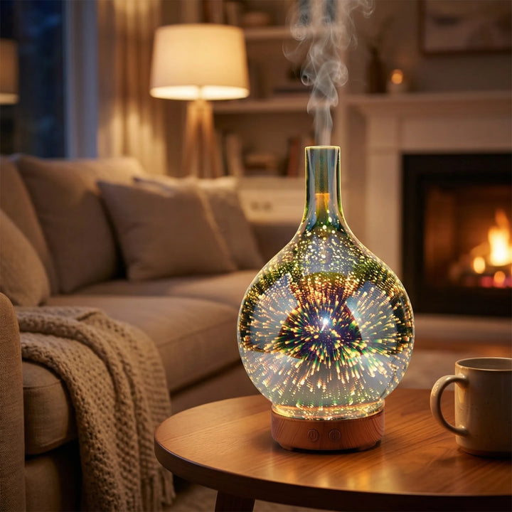 Decoratieve Ultrasone Aroma Diffuser Met LED-Verlichting - Aromavase