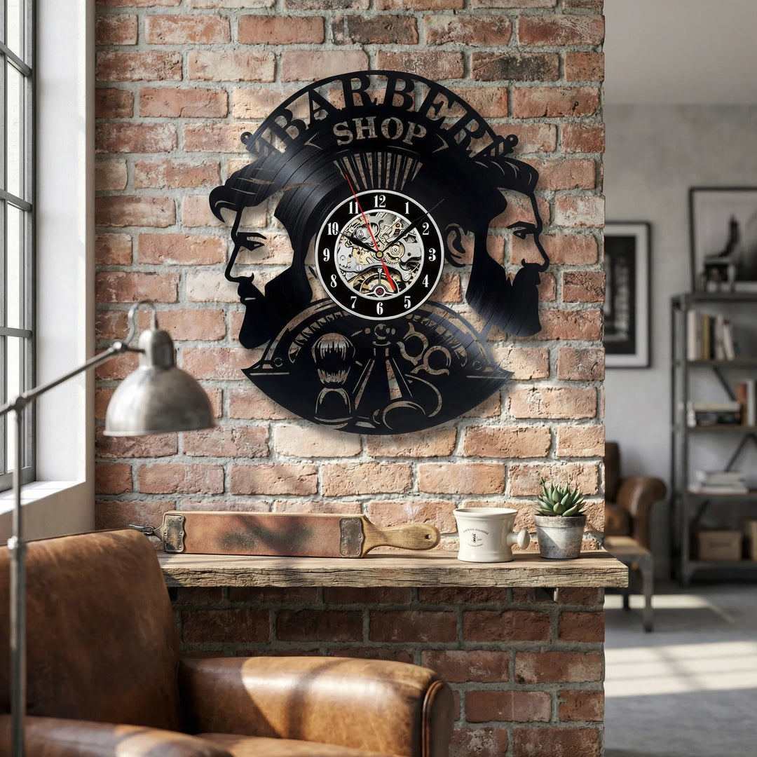 Decorative Barber Wall Clock - BarbelloTime