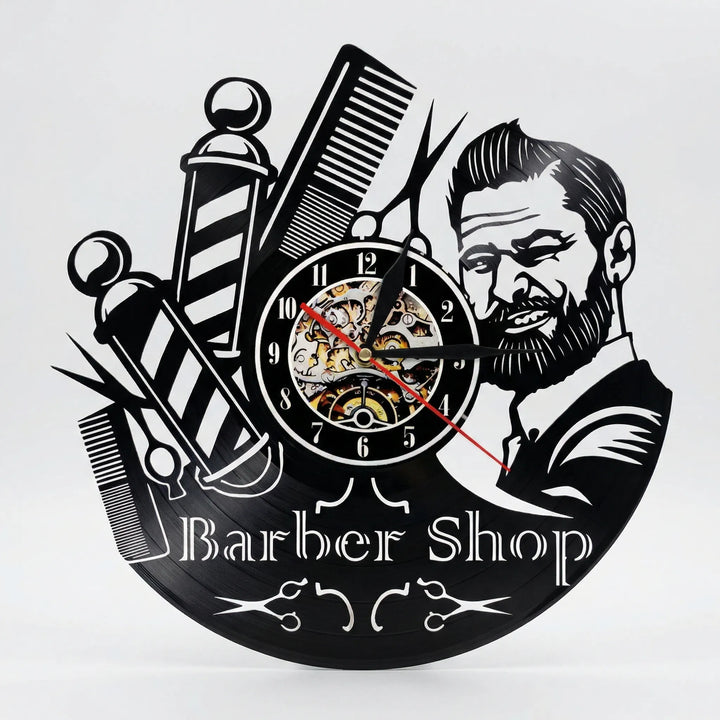 Decorative Barber Wall Clock - BarbelloTime