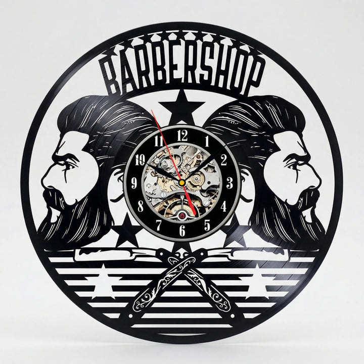 Decorative Barber Wall Clock - BarbelloTime