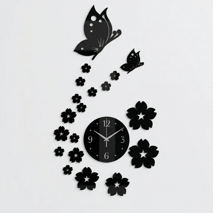 Decorative Butterfly Wall Clock - Flutterique