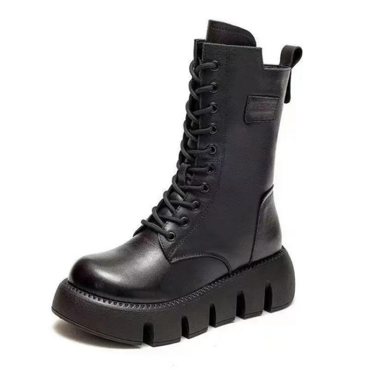 Dicker Plateaukampfstiefel - Marla