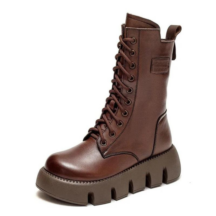 Dicker Plateaukampfstiefel - Marla