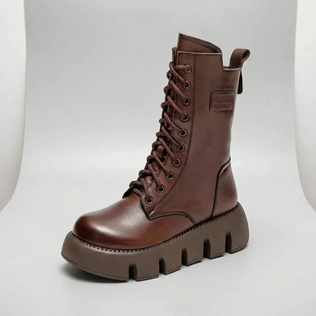 Dicker Plateaukampfstiefel - Marla
