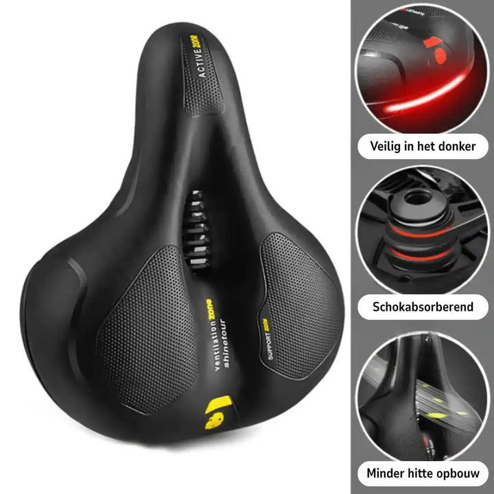 Ergonomic Comfort Bike Seat with Cutout, 2 in Thick Foam, Waterproof PU Leather 21
