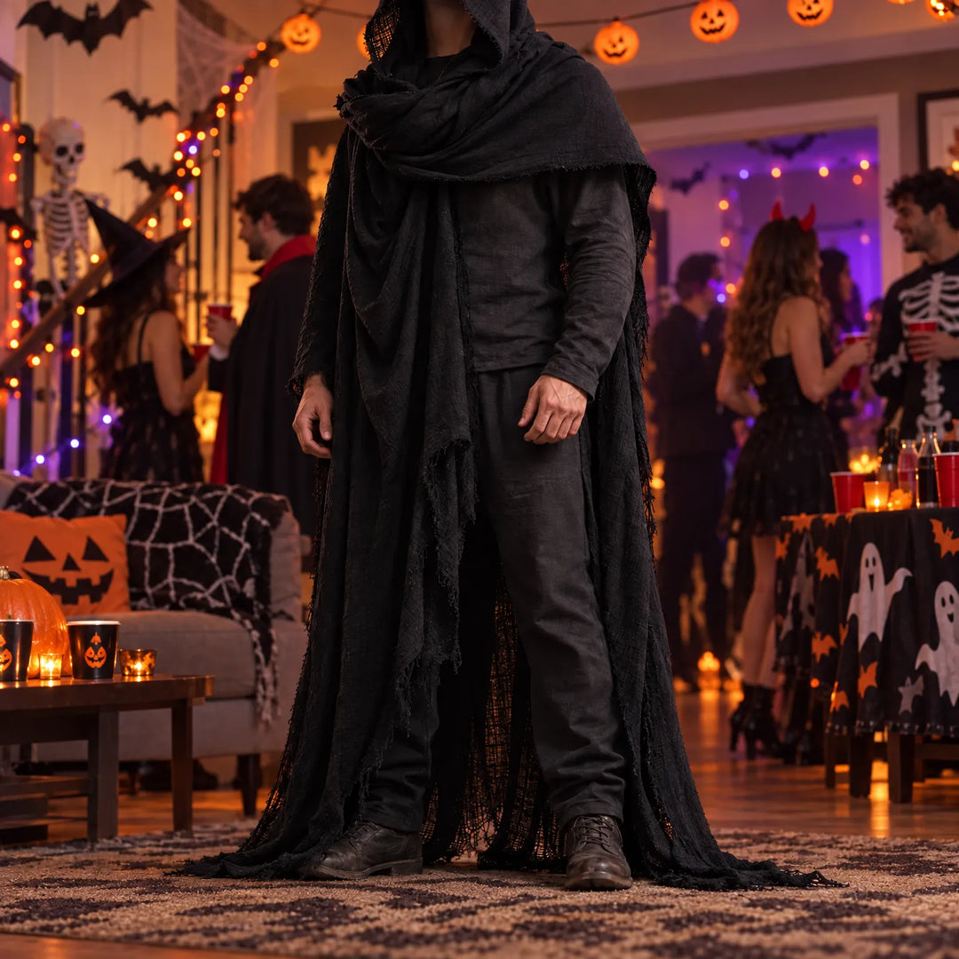 Distressed Hooded Cloak - Grimward