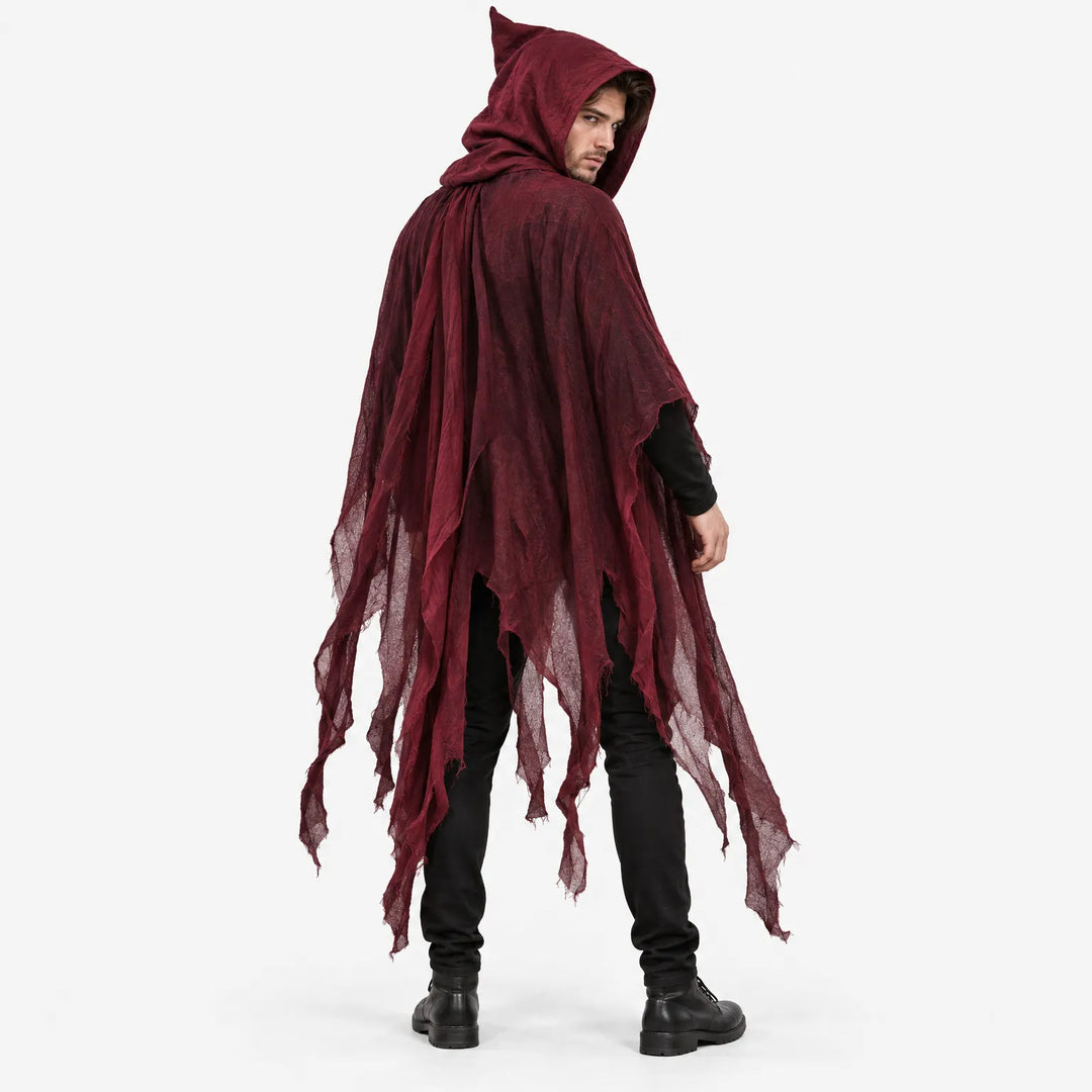 Distressed Hooded Cloak - Grimward