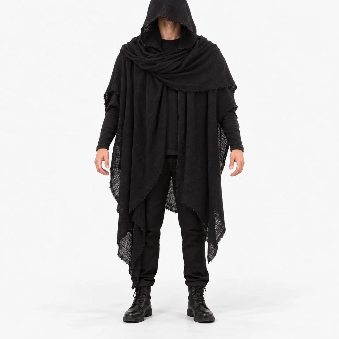 Distressed Hooded Cloak - Grimward