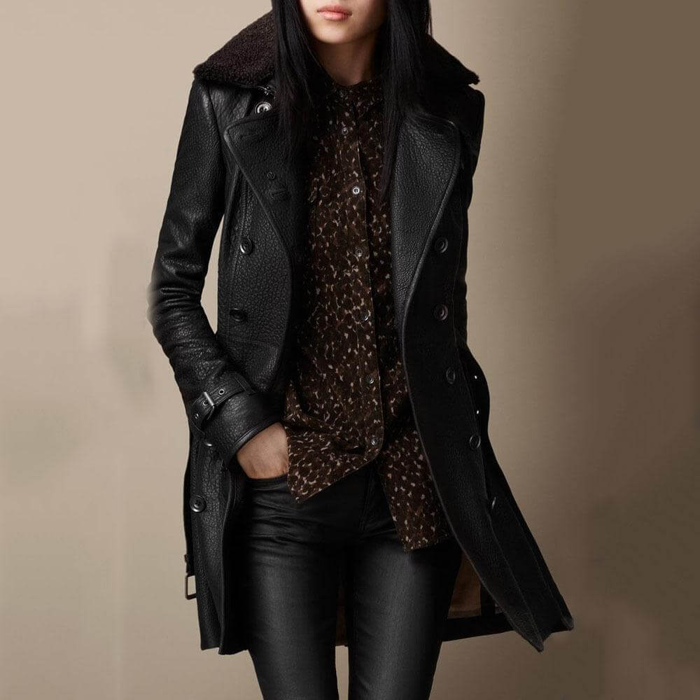 Double-Breasted Long Coat - Morgan