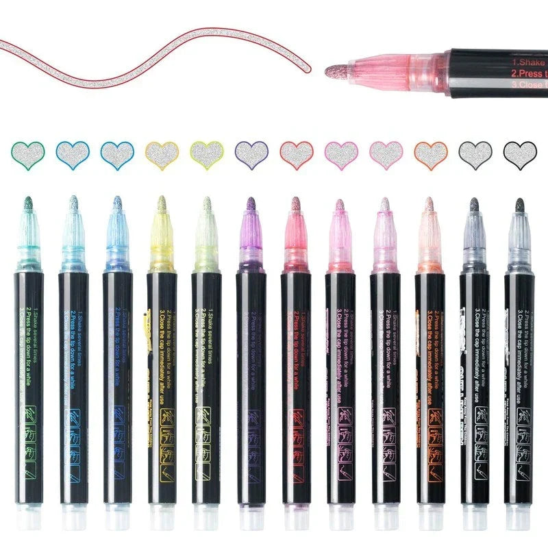 Double Line Outline Markers - DuoStroke