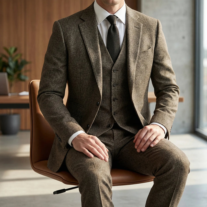 Dreiteiliger Slim-Fit-Anzug - Ansgar