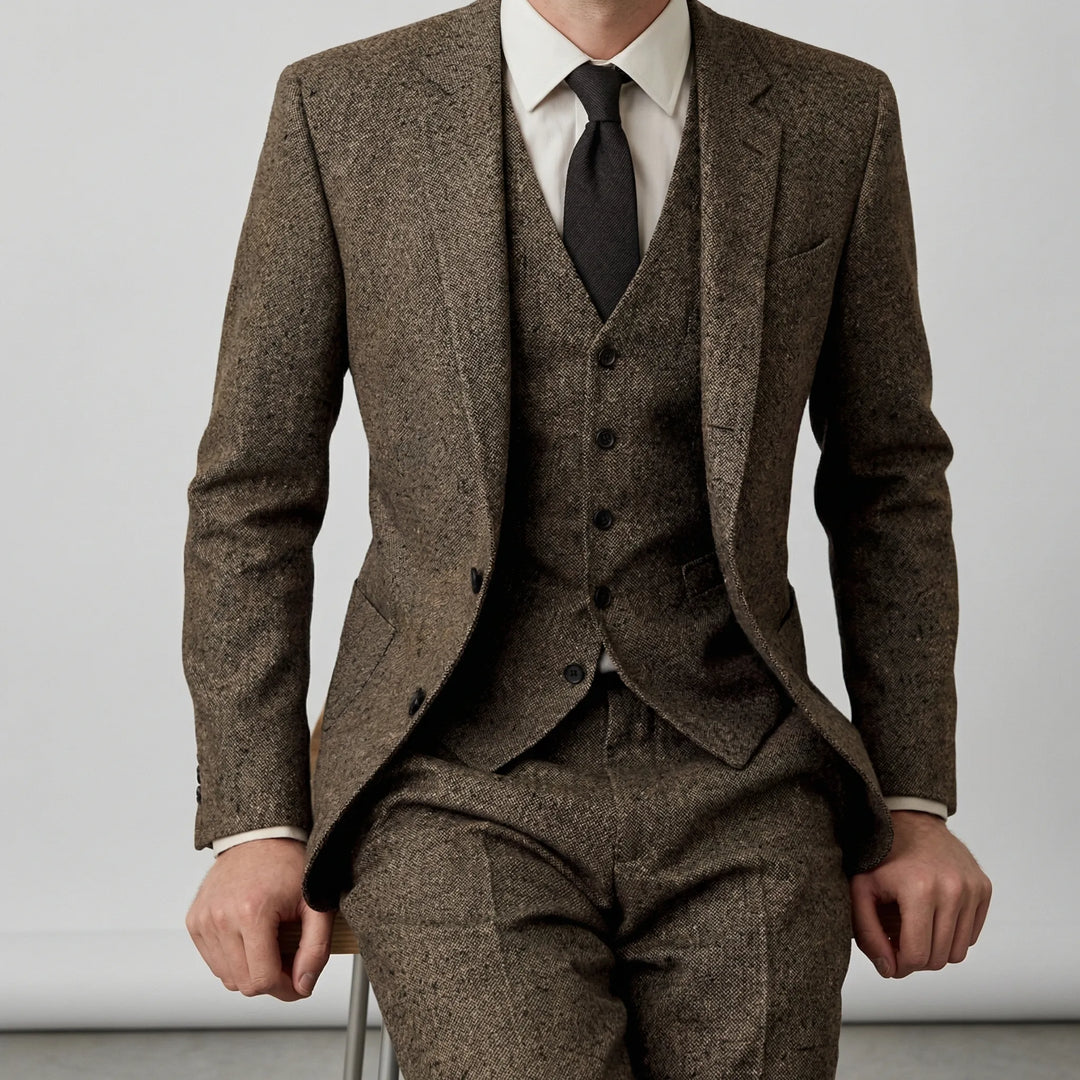 Dreiteiliger Slim-Fit-Anzug - Ansgar