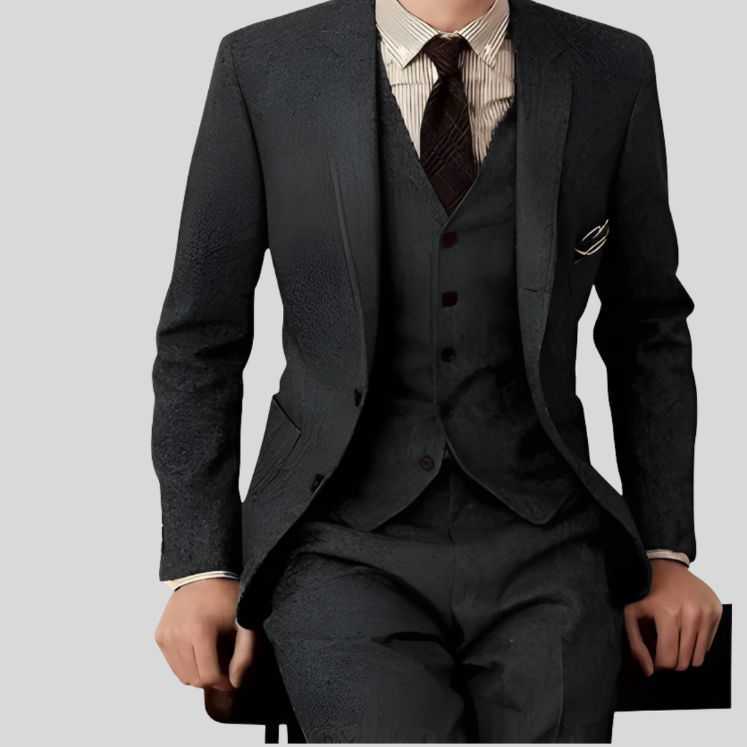 Dreiteiliger Slim-Fit-Anzug - Ansgar
