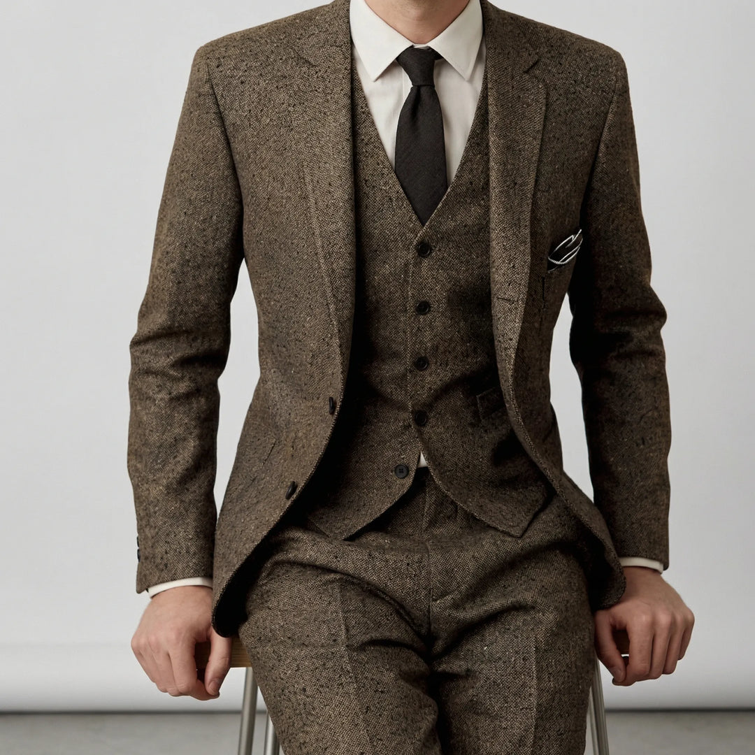 Dreiteiliger Slim-Fit-Anzug - Ansgar
