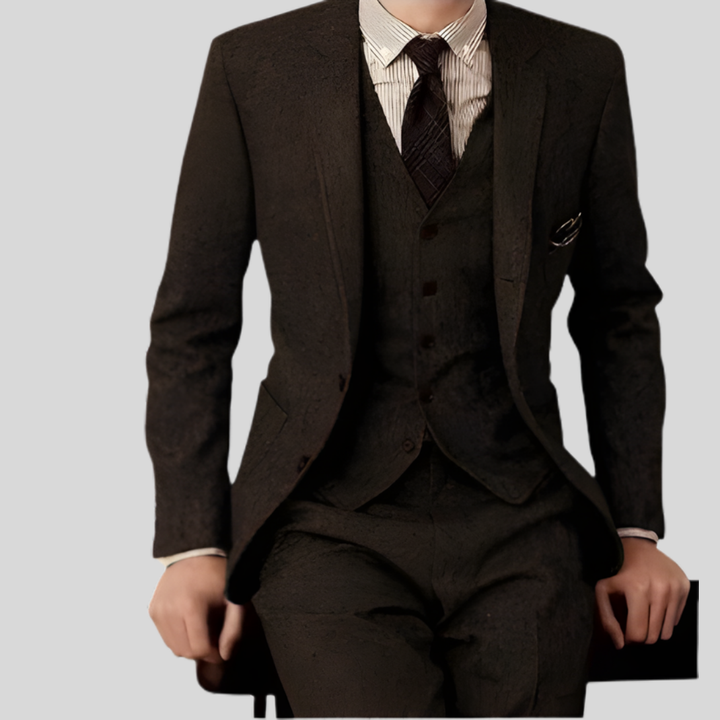 Dreiteiliger Slim-Fit-Anzug - Ansgar