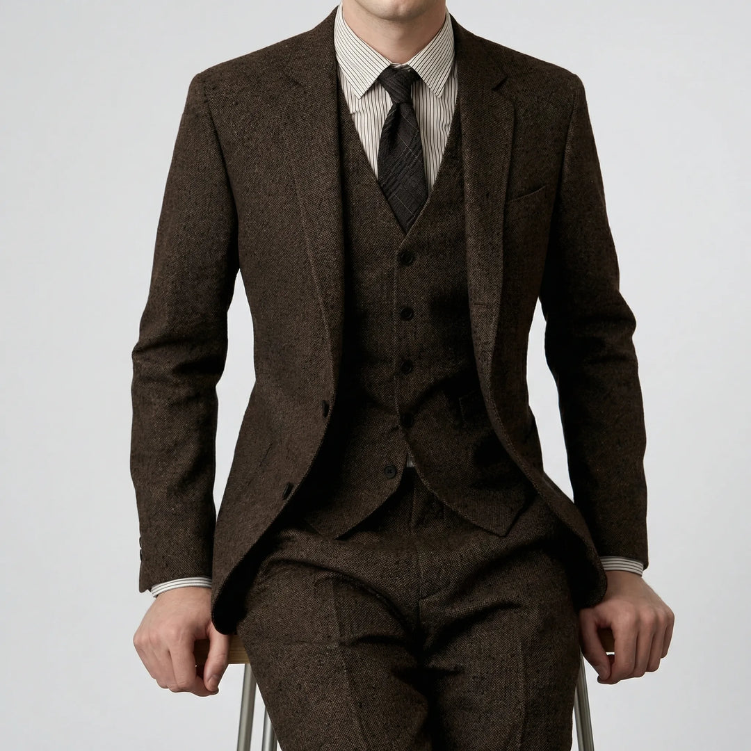 Dreiteiliger Slim-Fit-Anzug - Ansgar
