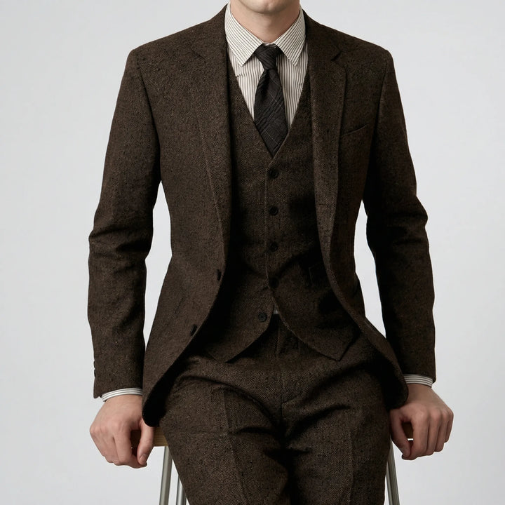 Dreiteiliger Slim-Fit-Anzug - Ansgar