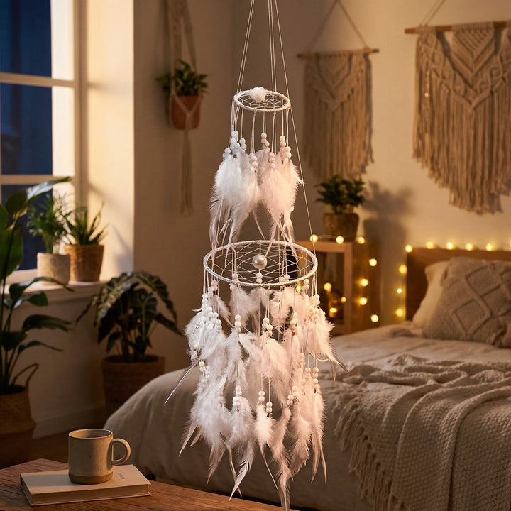 Dubbelring-Dromenvanger In Boho-Stijl - Doubldreamo