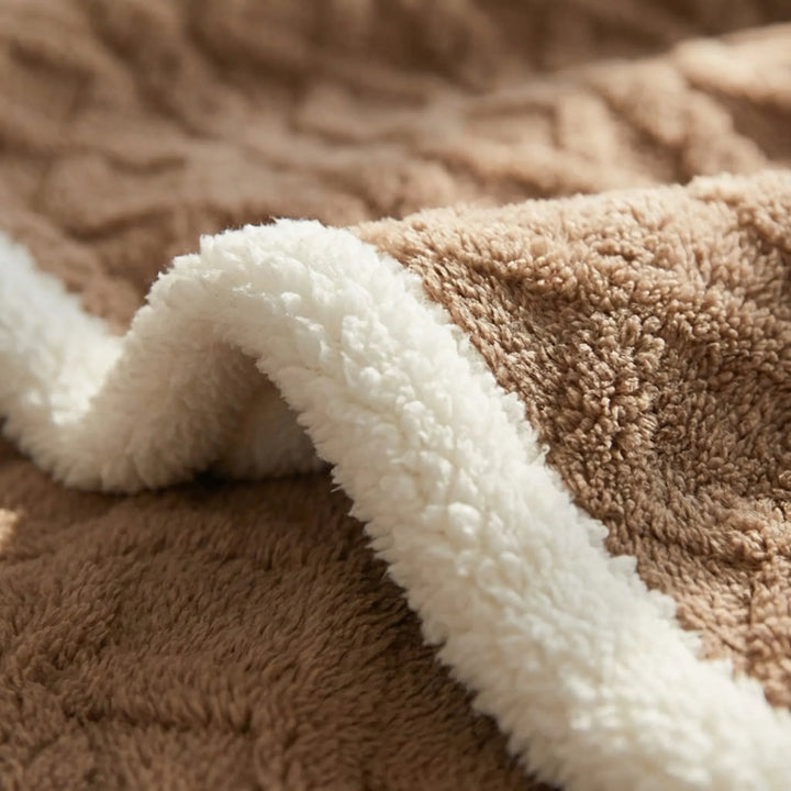 Dubbelzijdige Winterdeken Met Structuurpatroon - Warmlio