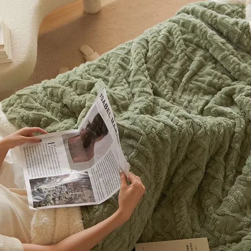 Dubbelzijdige Winterdeken Met Structuurpatroon - Warmlio