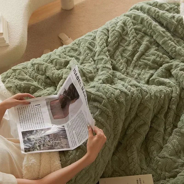 Dubbelzijdige Winterdeken Met Structuurpatroon - Warmlio